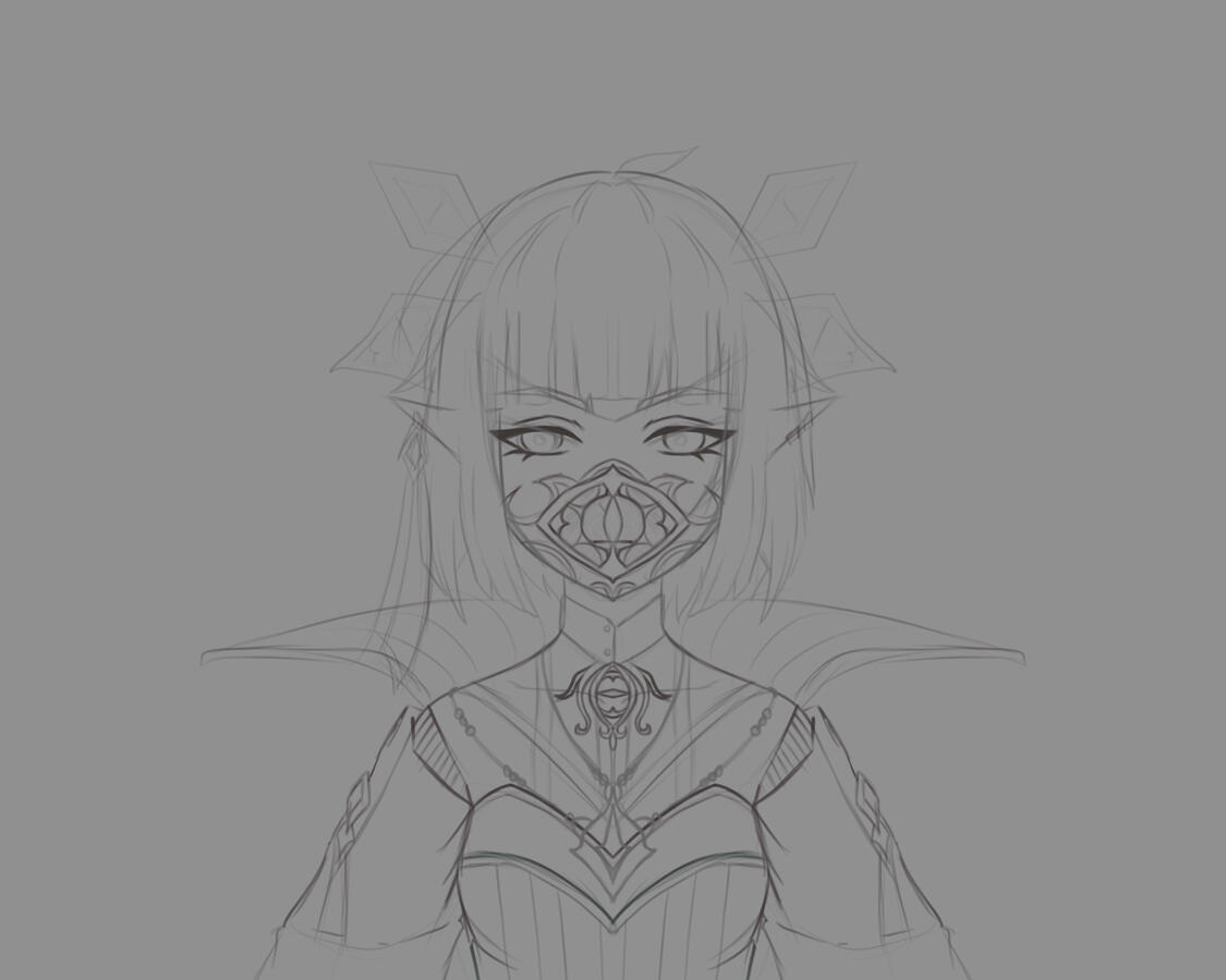 first morana sketch, with mask